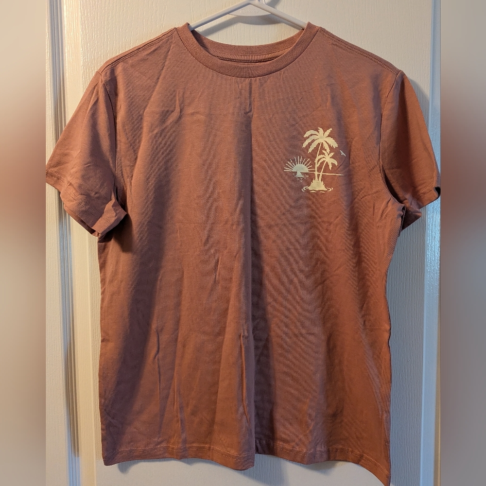 Bixby Nomad Girls T-shirt Size Large Beach Tropical 12-14 Pink Beach Top